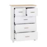Portland 3+2 Drawer Chest - White