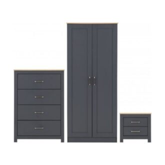 Portland Bedroom Trio - Grey Oak Effect