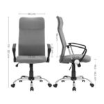 Song High Back Office Chair - Grey - Image 4