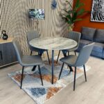 Saldini 1+4 dining set - grey
