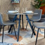 Saldini 1+4 dining set - grey