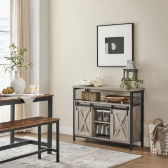 Song 2 Door Storage Cabinet - Greige