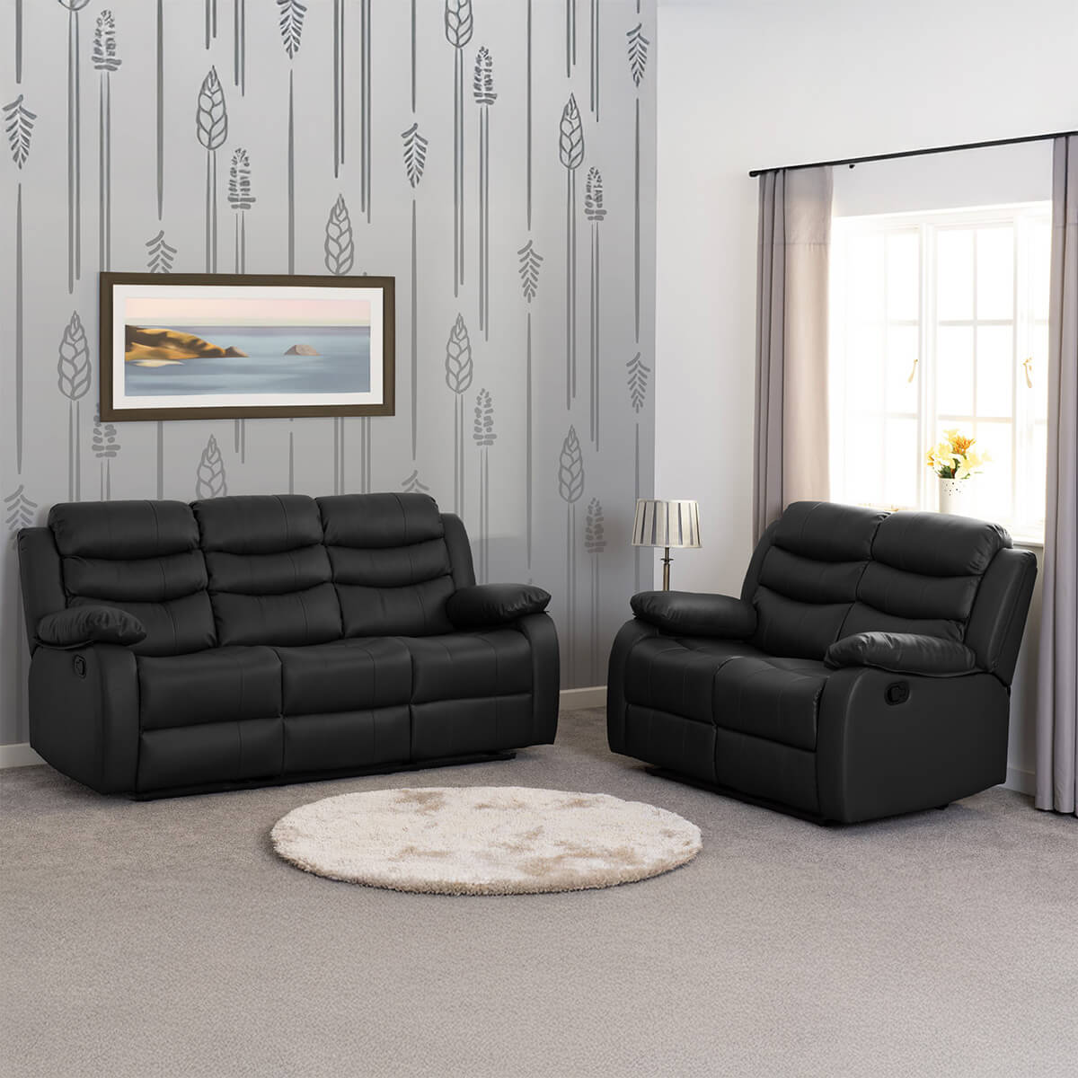 Roma 3+2 Suite Black