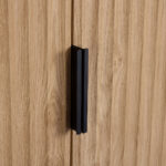 Miami 2 Door Wardrobe - Oak Effect/Black - Image 7