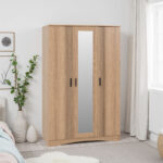 Tessa 3 Door Mirrored Wardrobe