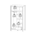 Barcelona Wardrobe with 1 Door 1 Mirror Door 2 Drawers in Matt Black