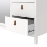 Barcelona Wardrobe with 2 Doors 1 Mirror Door 2 Drawers in White
