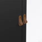 Barcelona Wardrobe with 2 Doors 1 Mirror Door 2 Drawers in Matt Black