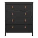 Barcelona Chest 3+2 Drawers in Matt Black
