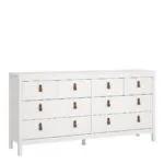 Barcelona Double Dresser 4+4 Drawers in White