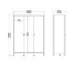 Barcelona Wardrobe with 3 Doors in White