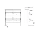 Barcelona Shoe Cabinet 4 Flip Down Doors in White