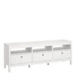 Barcelona TV Unit 3 Drawers in White