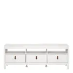 Barcelona TV Unit 3 Drawers in White