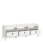 Barcelona TV Unit 3 Drawers in White