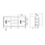 Barcelona Sideboard 2 Doors 3 Drawers in White