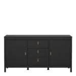 Barcelona Sideboard 2 Doors + 3 Drawers in Matt Black