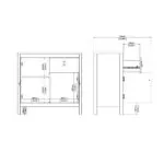 Barcelona Sideboard 2 Doors 1 Drawer in White