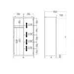 Barcelona Wardrobe with 2 Doors in Matt Black