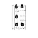Barcelona Wardrobe with 2 Doors in Matt Black