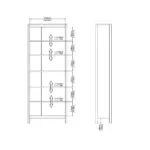 Barcelona Bookcase in White