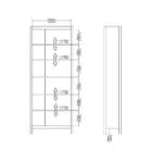 Barcelona Bookcase in Black