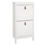 Barcelona Shoe Cabinet 2 Flip Down Doors in White