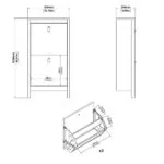 Barcelona Shoe Cabinet 2 Flip Down Doors in White