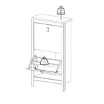 Barcelona Shoe Cabinet 2 Flip Down Doors in White