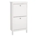 Barcelona Shoe Cabinet 2 Flip Down Doors in White