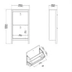 Barcelona Shoe Cabinet 2 Flip Down Doors in Matt Black