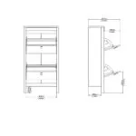 Barcelona Shoe Cabinet 2 Flip Down Doors in Matt Black