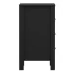 Barcelona Bedside Table 3 Drawers in Matt Black