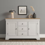 BORDEAUX 2 DOOR 3 DRAWER SIDEBOARD - IVORY OAK 400-405-053 08