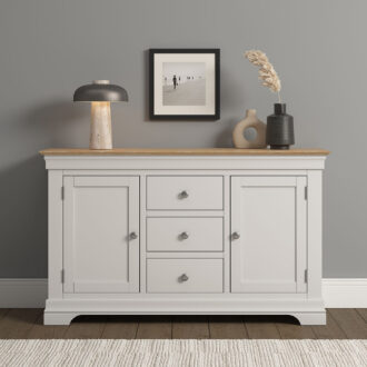 BORDEAUX 2 DOOR 3 DRAWER SIDEBOARD - IVORY OAK 400-405-053 08