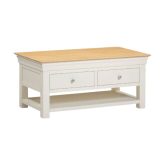 BORDEAUX 2 DRAWER COFFEE TABLE - IVORY OAK 300-301-092