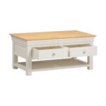 BORDEAUX 2 DRAWER COFFEE TABLE - IVORY OAK 300-301-092