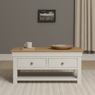 BORDEAUX 2 DRAWER COFFEE TABLE - IVORY OAK 300-301-092 07