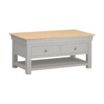BORDEAUX 2 DRAWER COFFEE TABLE - PEBBLE GREY OAK 300-301-091