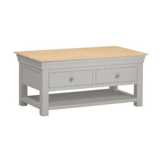 BORDEAUX 2 DRAWER COFFEE TABLE - PEBBLE GREY OAK 300-301-091