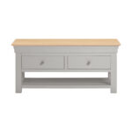 BORDEAUX 2 DRAWER COFFEE TABLE - PEBBLE GREY OAK 300-301-091