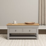 BORDEAUX 2 DRAWER COFFEE TABLE - PEBBLE GREY OAK 300-301-091 07