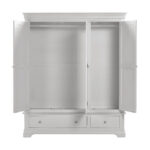 BORDEAUX 3 DOOR WARDROBE - PEBBLE GREY 100-101-234