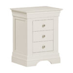BORDEAUX 3 DRAWER BEDSIDE - IVORY 100-103-120