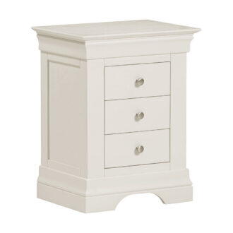 BORDEAUX 3 DRAWER BEDSIDE - IVORY 100-103-120