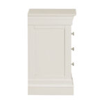 BORDEAUX 3 DRAWER BEDSIDE - IVORY 100-103-120