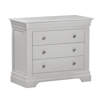BORDEAUX 3 DRAWER CHEST - PEBBLE GREY 100-102-226