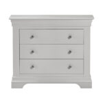 BORDEAUX 3 DRAWER CHEST - PEBBLE GREY 100-102-226
