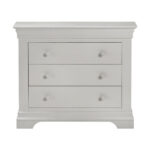 BORDEAUX 3 DRAWER CHEST - PEBBLE GREY 100-102-226