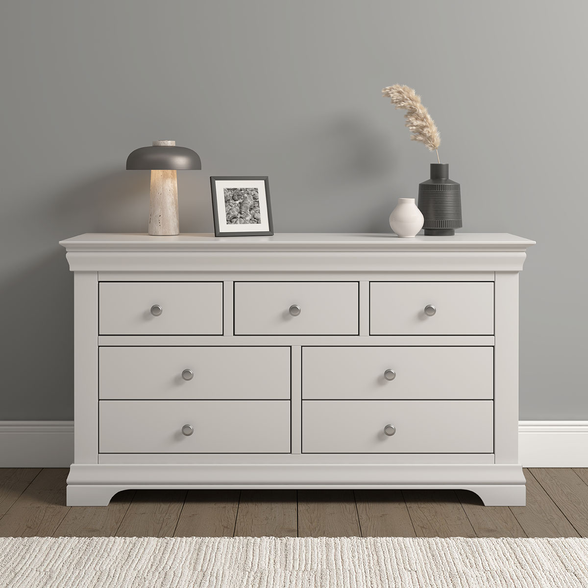 BORDEAUX 3+2 DRAWER CHEST - IVORY 100-102-225 08 BORDEAUX 3+2 DRAWER CHEST - IVORY 100-102-225